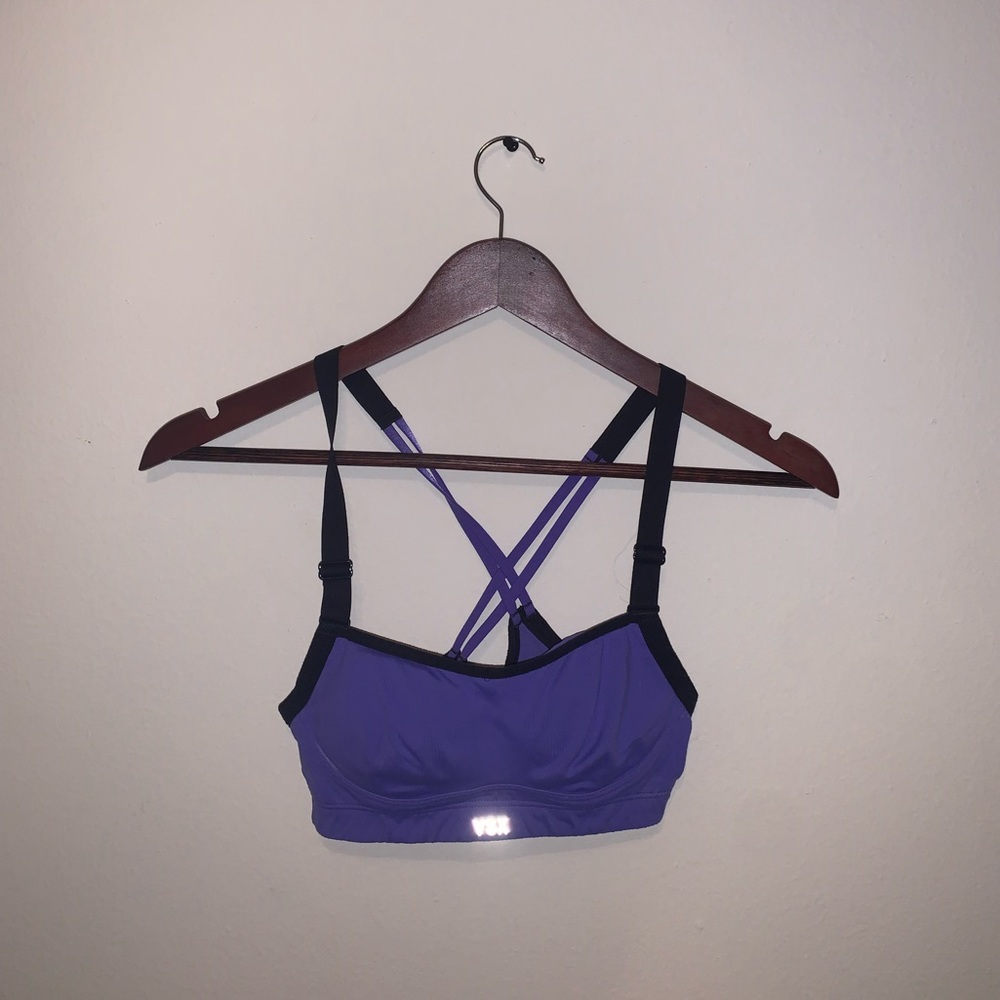 VSX Sport Purple & Black Sports Bra size 32A - Picture 2 of 7